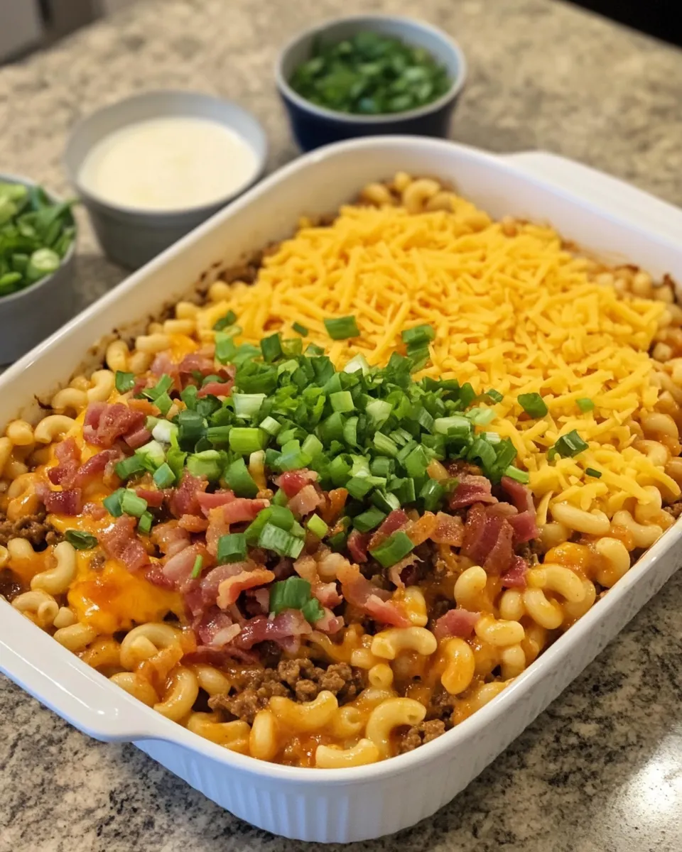 Ingredients for Savor the Flavor: BBQ Bacon Cheeseburger Mac Cheese Delight