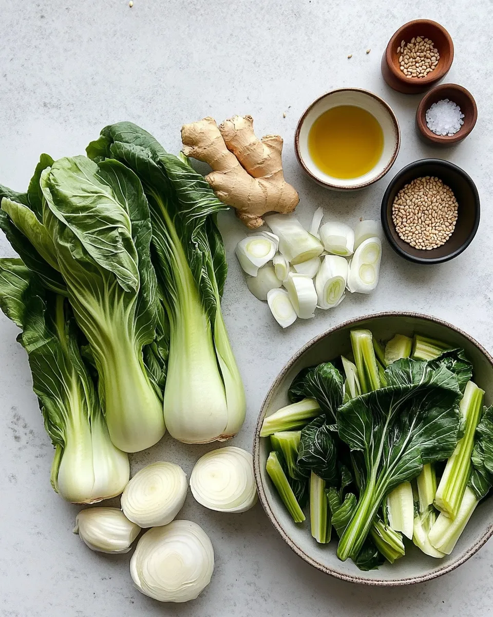 Ingredients for Savor the Flavor: Irresistible Bok Choy with Garlic and Ginger