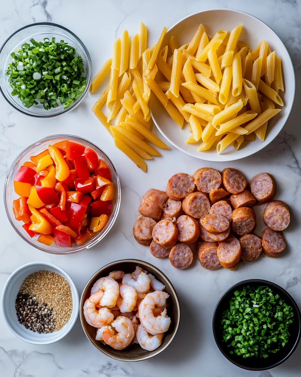 Ingredients for Spice Up Your Dinner with a Flavorful Cajun Pastalaya Adventure