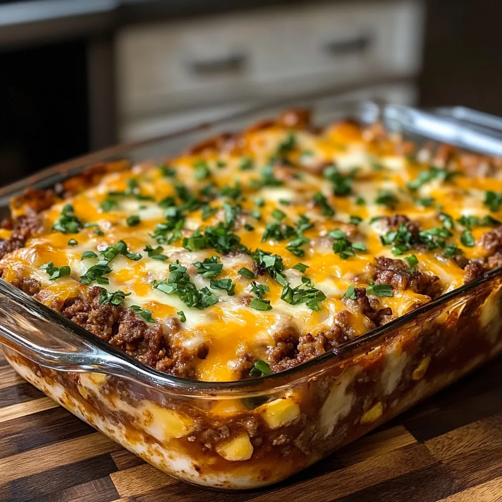 Photo of featured for Cheesy Loaded Meatloaf Casserole: A Comfort Food Dream Come True