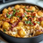 Photo of featured for Crispy Comfort: Indulge in Chicken Bacon Ranch Tater Tot Casserole Delight