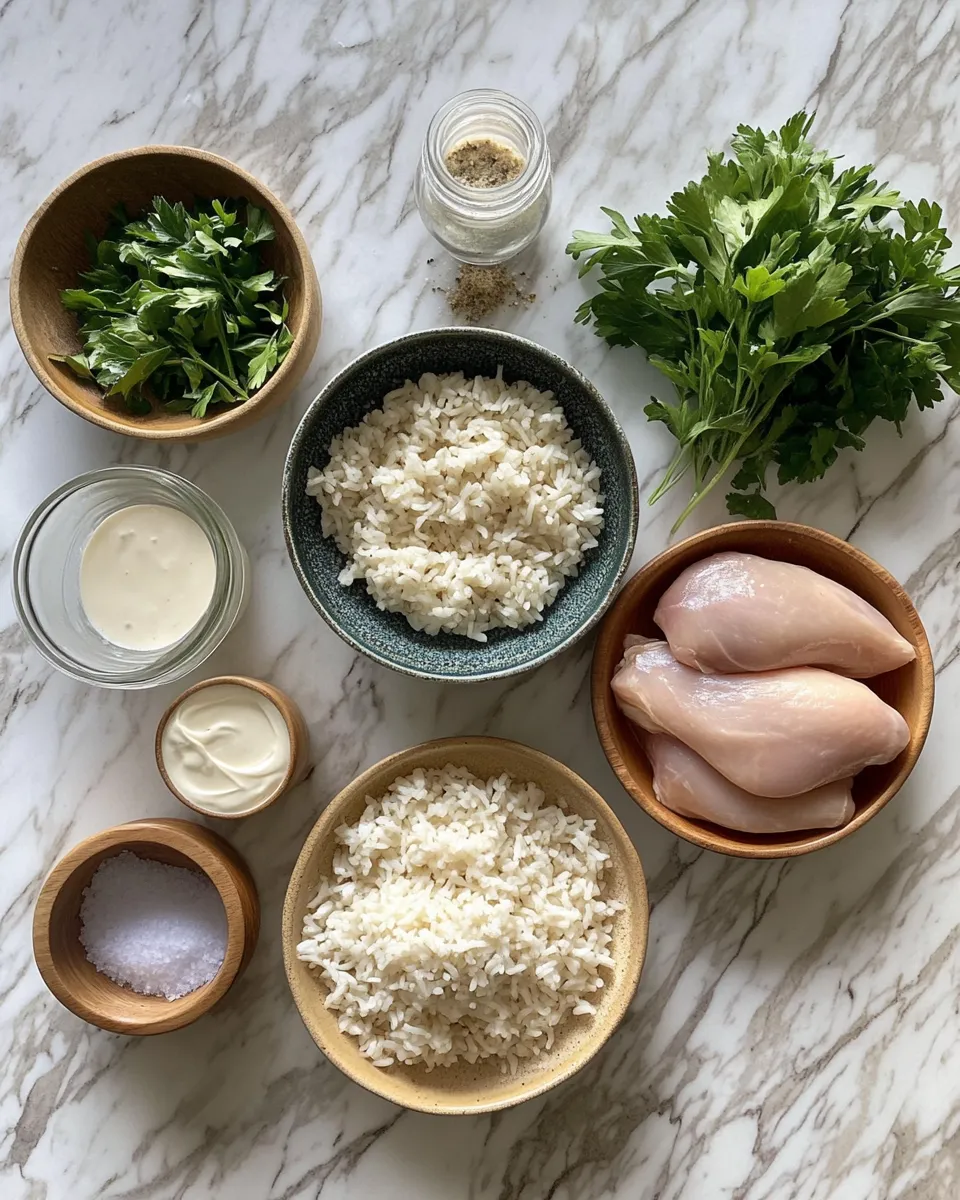 Ingredients for Savor the Flavor: Irresistible Chicken & Rice Bowls with Creamy Garlic Sauce