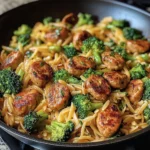 Photo of featured for Savor the Flavor: One-Pan Chicken Sausage with Broccoli and Orzo Skillet Delight