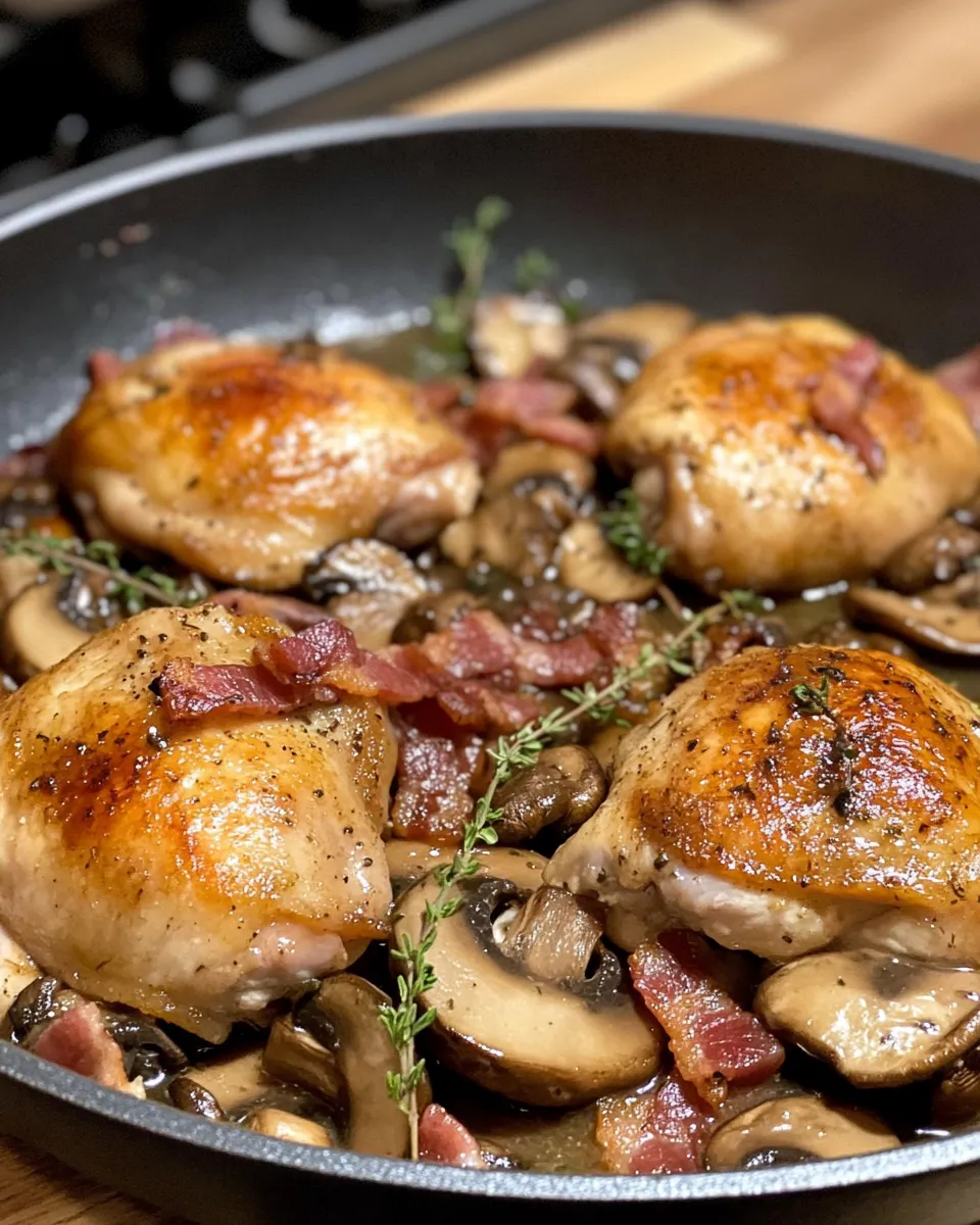 Ingredients for Savor the Flavor: Chicken Thighs in a Lush Bacon Mushroom Thyme Sauce