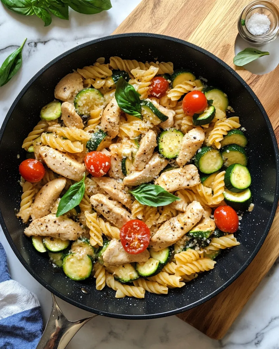 Ingredients for Savor the Simplicity: One-Pan Chicken Zucchini Pasta Skillet Delight
