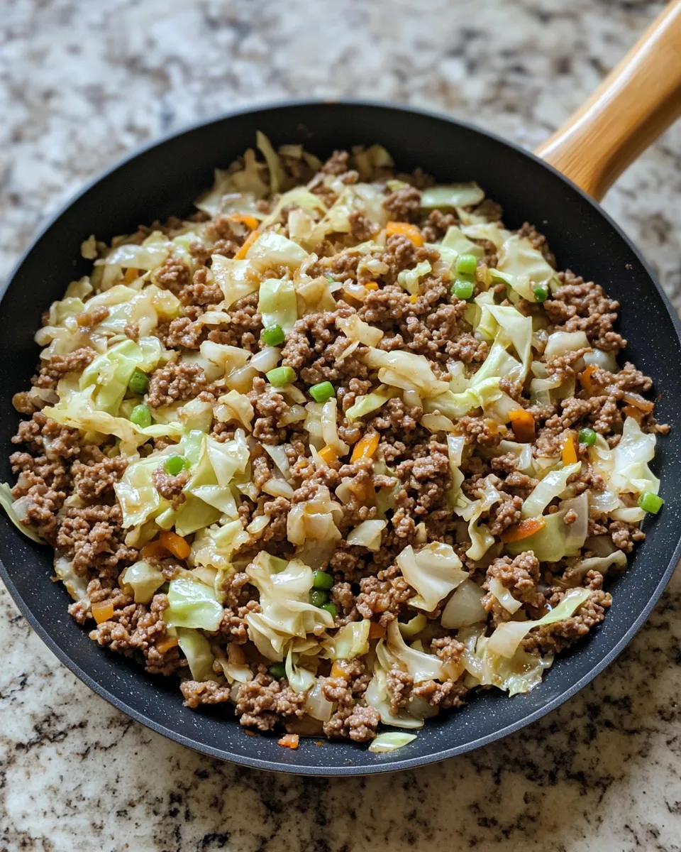 Ingredients for Savory Simplicity: Quick and Delicious Chinese Ground Beef and Cabbage Stir-Fry