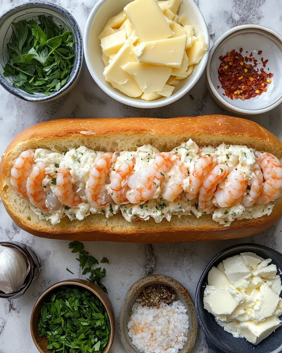 Ingredients for Crabby Shrimp-Stuffed Garlic Bread Bombs: A Flavor Explosion You Can't Resist