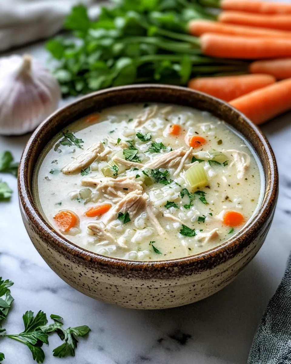 Ingredients for Cozy Up with a Bowl of Creamy Chicken and Rice Soup