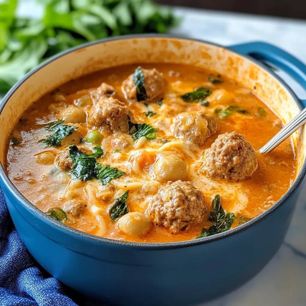 Photo of featured for Savor the Comfort: Creamy Italian Meatball Soup to Warm Your Soul