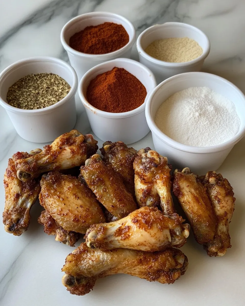 Ingredients for Crispy Dry Rub Chicken Wings: The Ultimate Game Day Snack