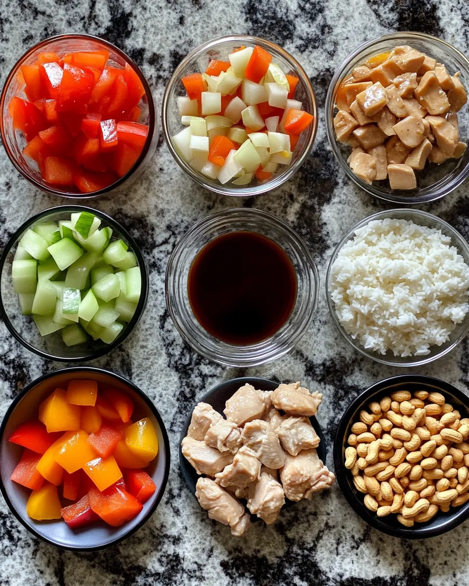 Ingredients for Irresistibly Easy Crockpot Kung Pao Chicken for Busy Weeknights