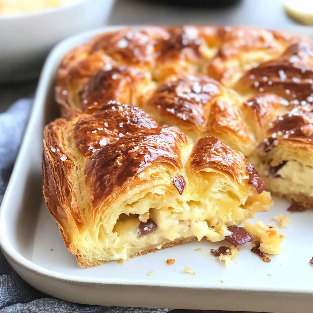 Photo of featured for Rise and Shine with a Decadent Croissant Breakfast Casserole