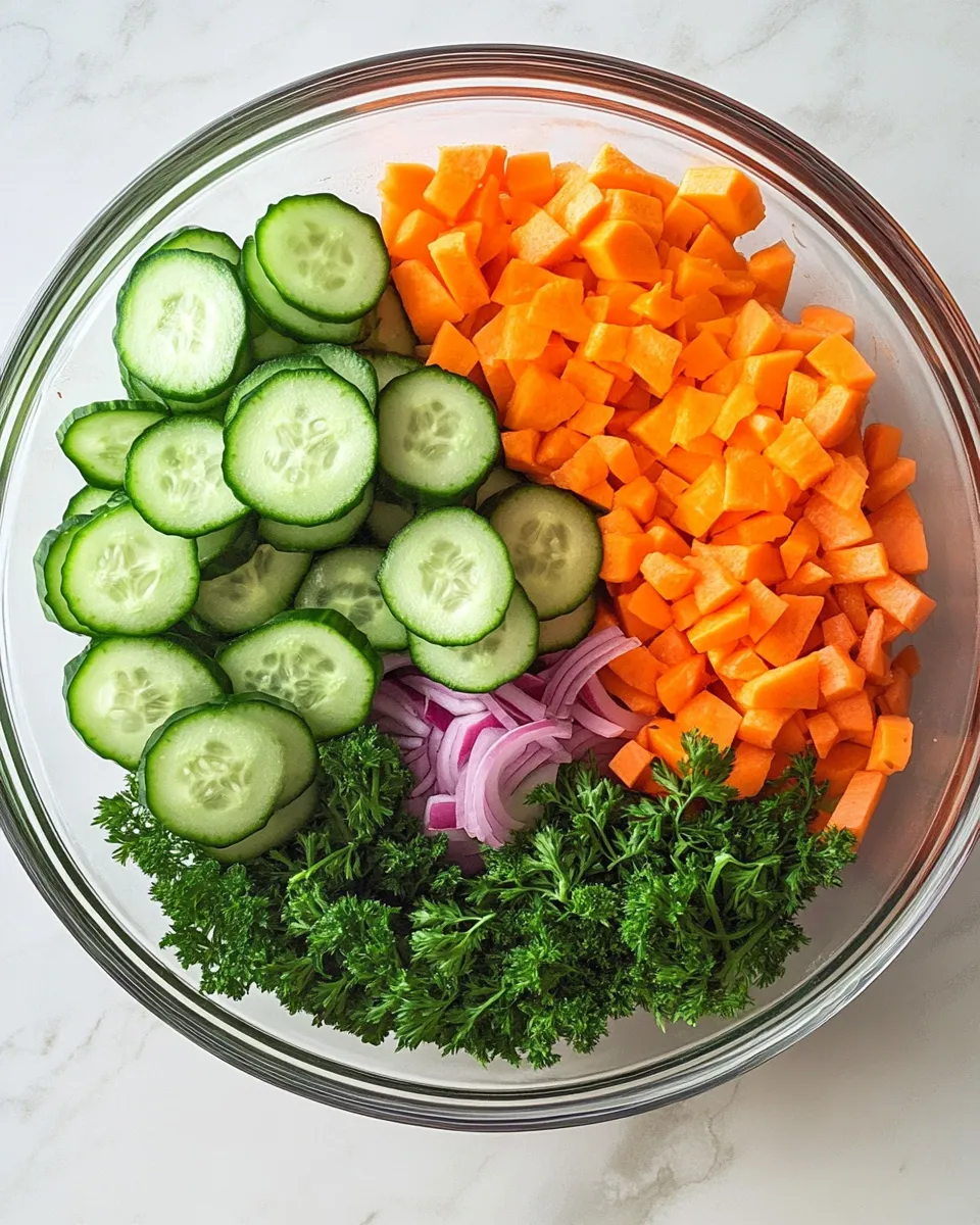 Ingredients for Crisp and Colorful: The Ultimate Cucumber Carrot Salad Experience