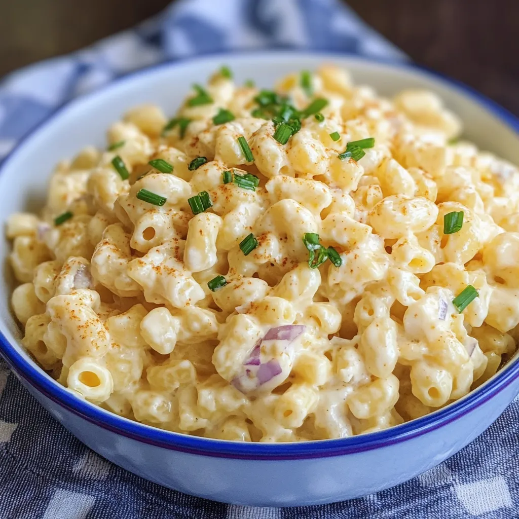 Photo of featured for Deviled Egg Macaroni Salad: The Creamy Twist Your Picnics Have Been Missing