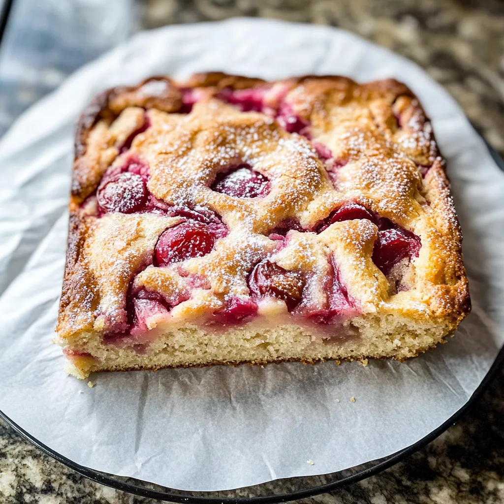 Photo of featured for Rise and Shine with This Easy Rhubarb Breakfast Cake Recipe