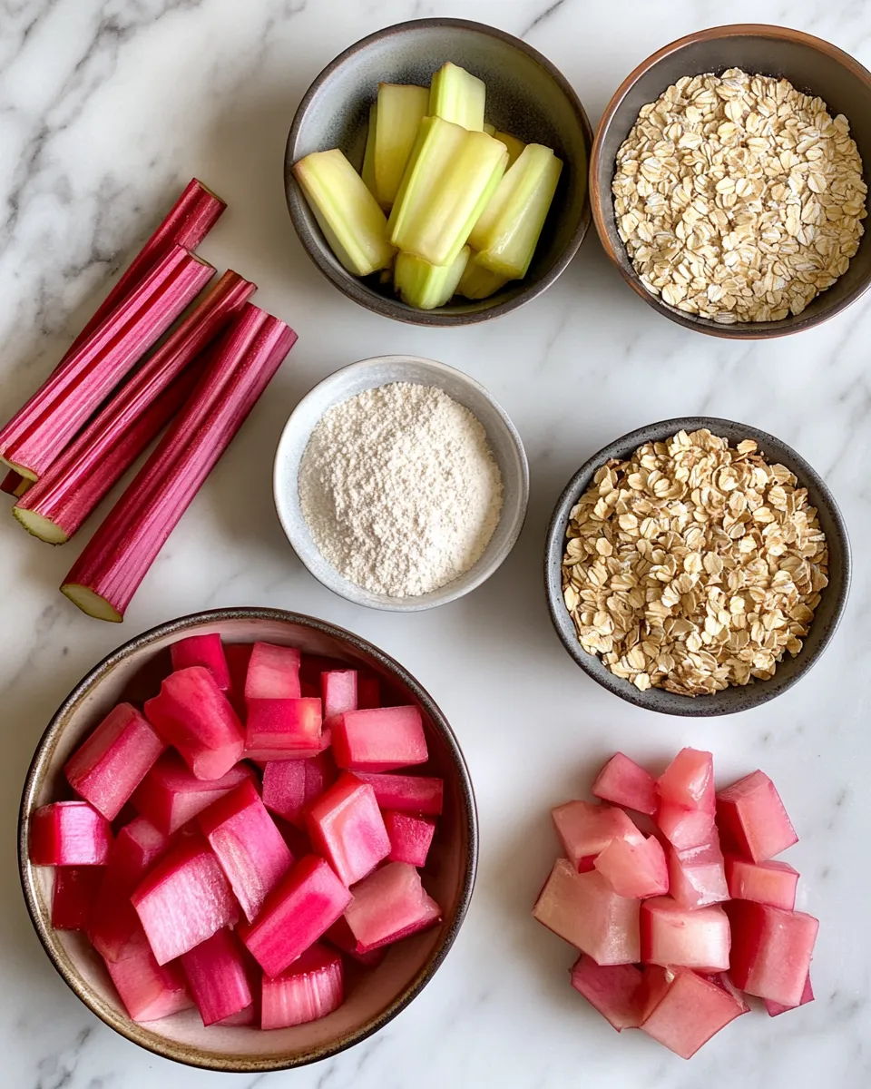 Ingredients for Deliciously Simple: Whip Up an Easy Rhubarb Crisp Today
