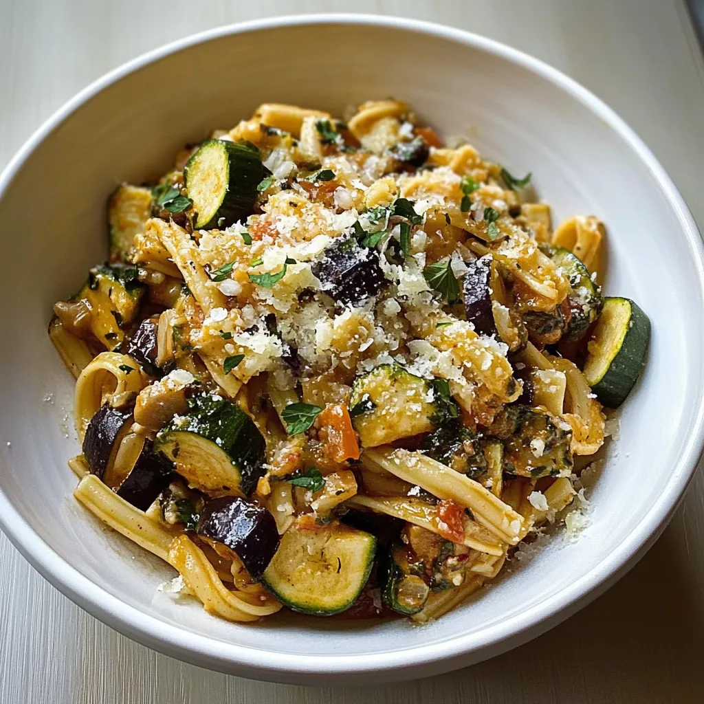 Photo of featured for Colorful Comfort: Whip Up a Delicious Eggplant and Zucchini Pasta Delight