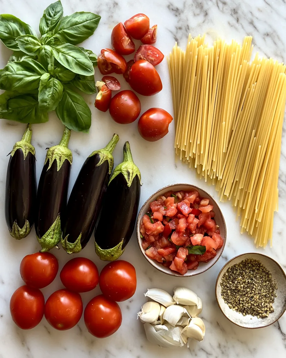 Ingredients for Colorful Comfort: Whip Up a Delicious Eggplant and Zucchini Pasta Delight