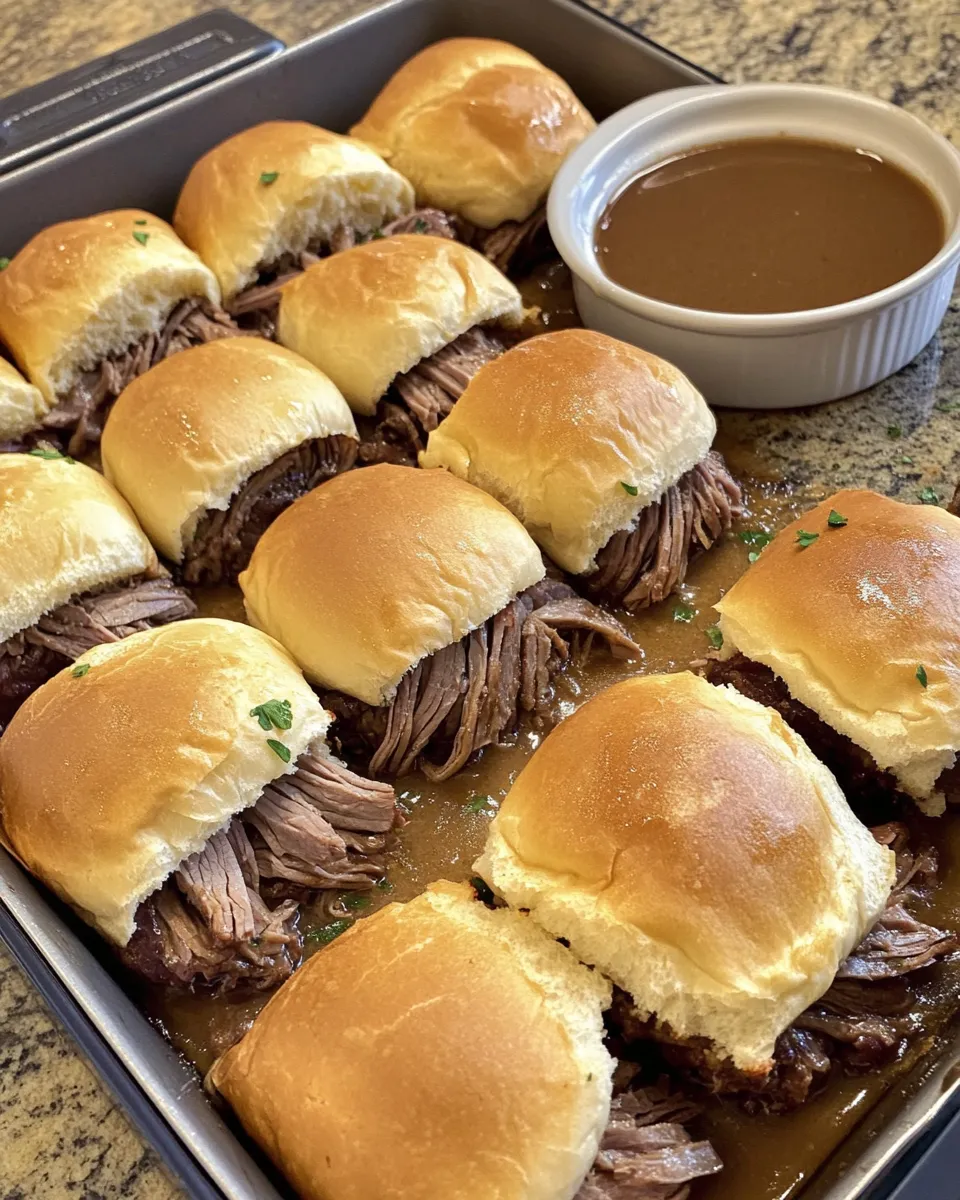 Ingredients for Savory French Dip Sliders: The Ultimate Game Day Treat