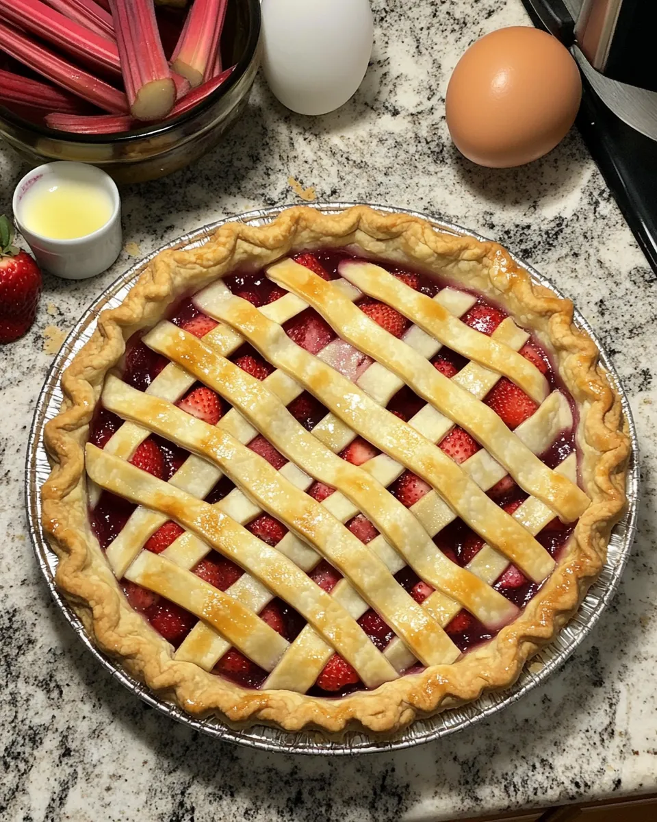 Ingredients for Delight in Every Slice: The Ultimate Fresh Strawberry Rhubarb Pie Recipe
