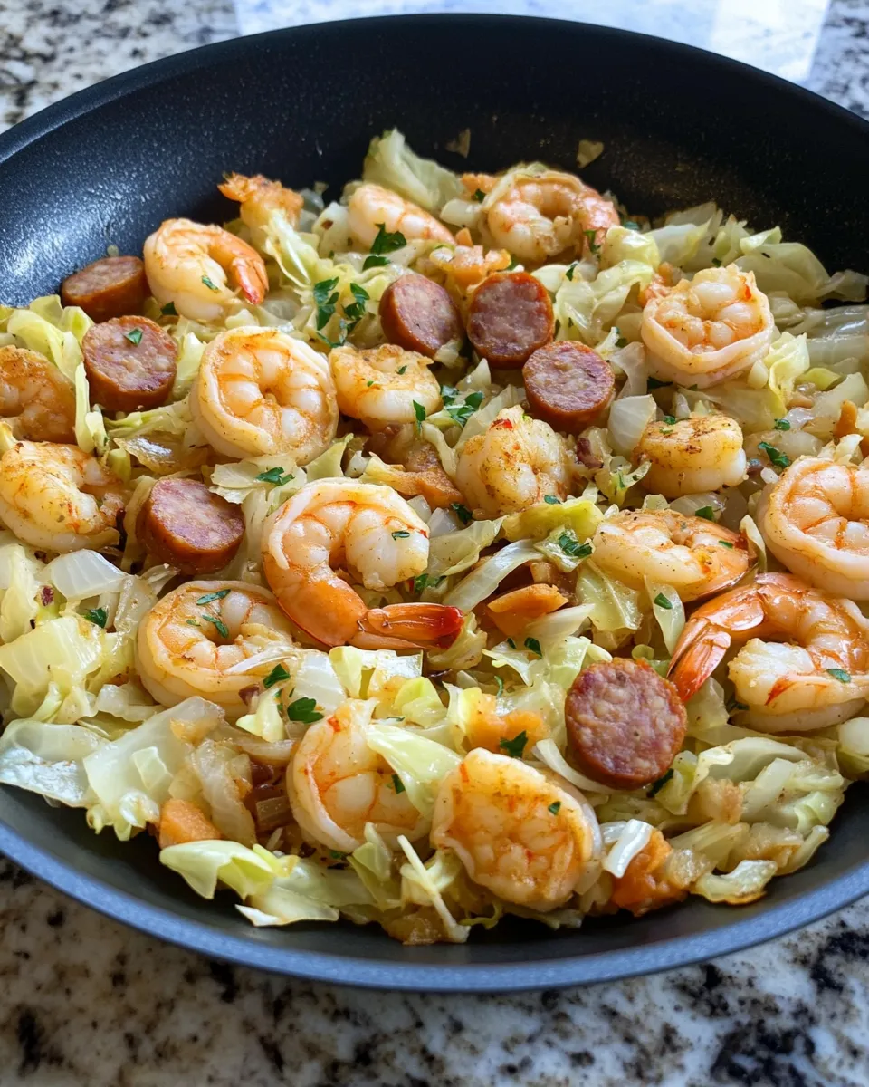 Ingredients for Savory Delight: Fried Cabbage with Shrimp and Sausage Recipe You'll Crave