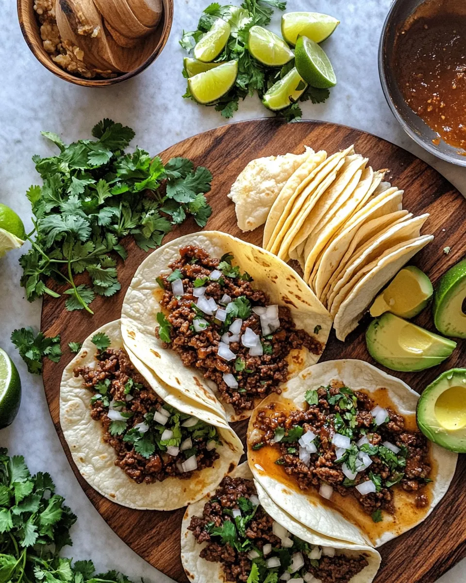 Ingredients for Savor the Flavor: Garlic Butter Honey BBQ Beef Tacos That Will Change Taco Night Forever