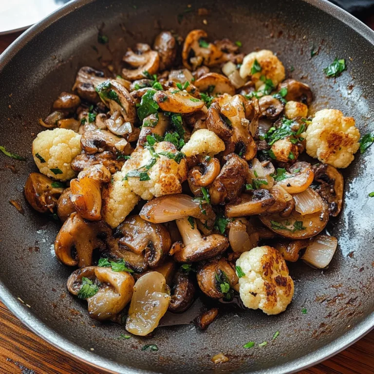 Photo of featured for Sautéed Sensations: Discover the Magic of Garlic Cauliflower Mushroom Skillet