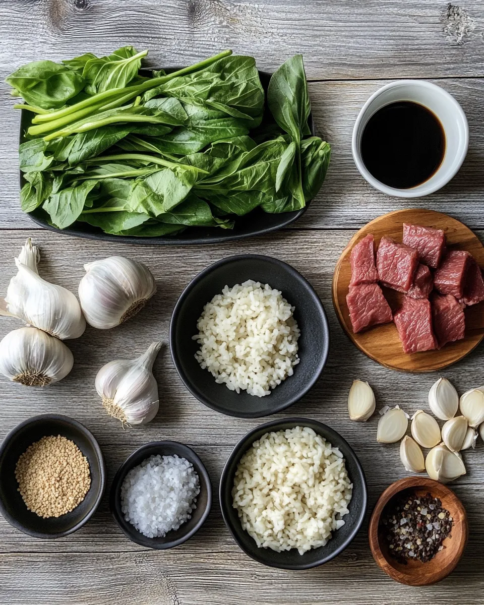 Ingredients for Sizzle and Spice: Irresistible Garlic Ginger Beef Stir-Fry Recipe