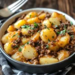Photo of featured for Hearty Hobo Casserole: A Rustic Ground Beef and Potato Bake You’ll Love