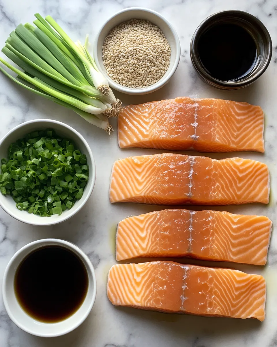 Ingredients for Savory Honey Garlic Salmon Ready in Just 30 Minutes