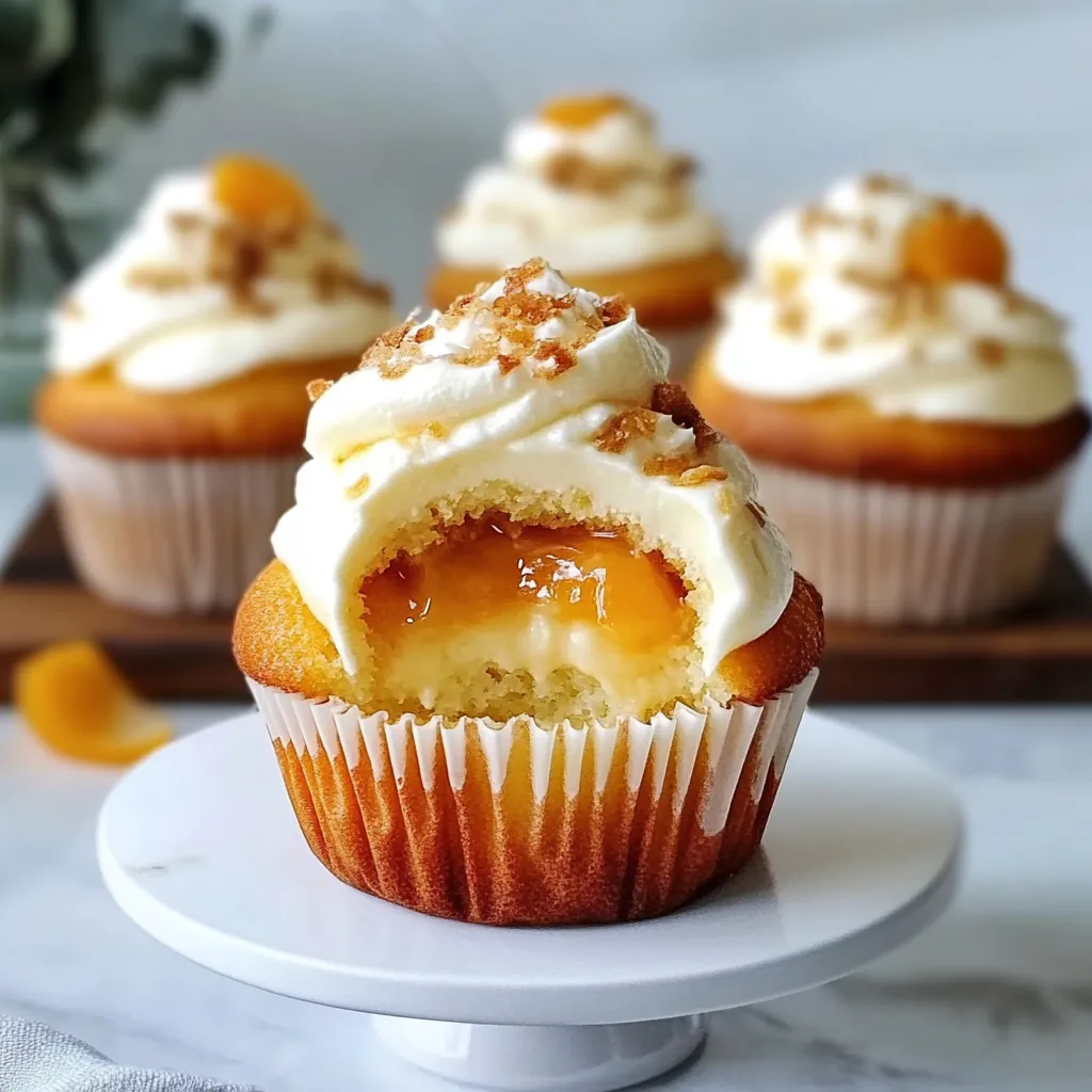Photo of featured for Sweet Bliss: Honey Peach Cream Cheese Cupcakes to Delight Your Taste Buds