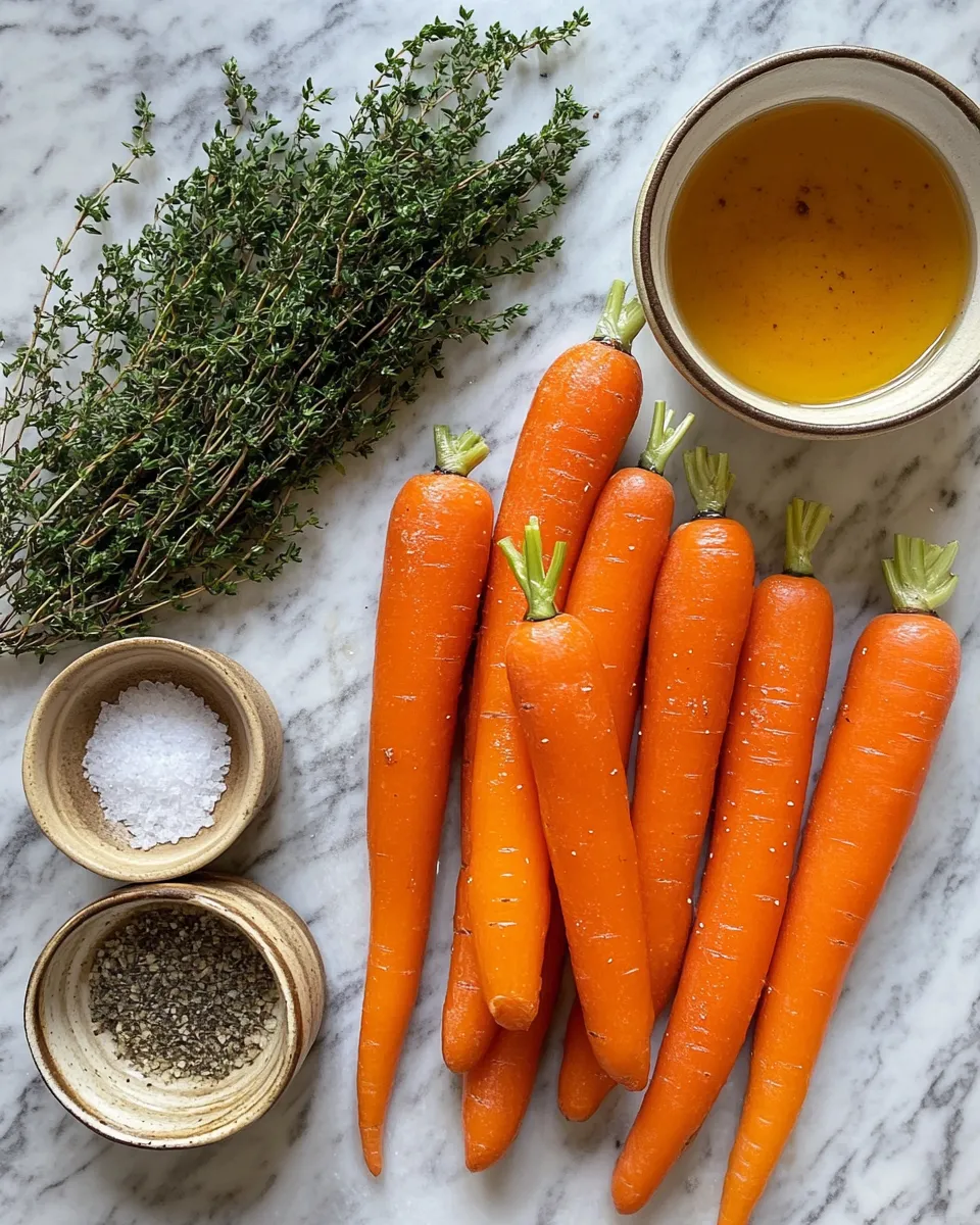 Ingredients for Sweet and Savory Delight: Honey Roasted Carrots with Thyme