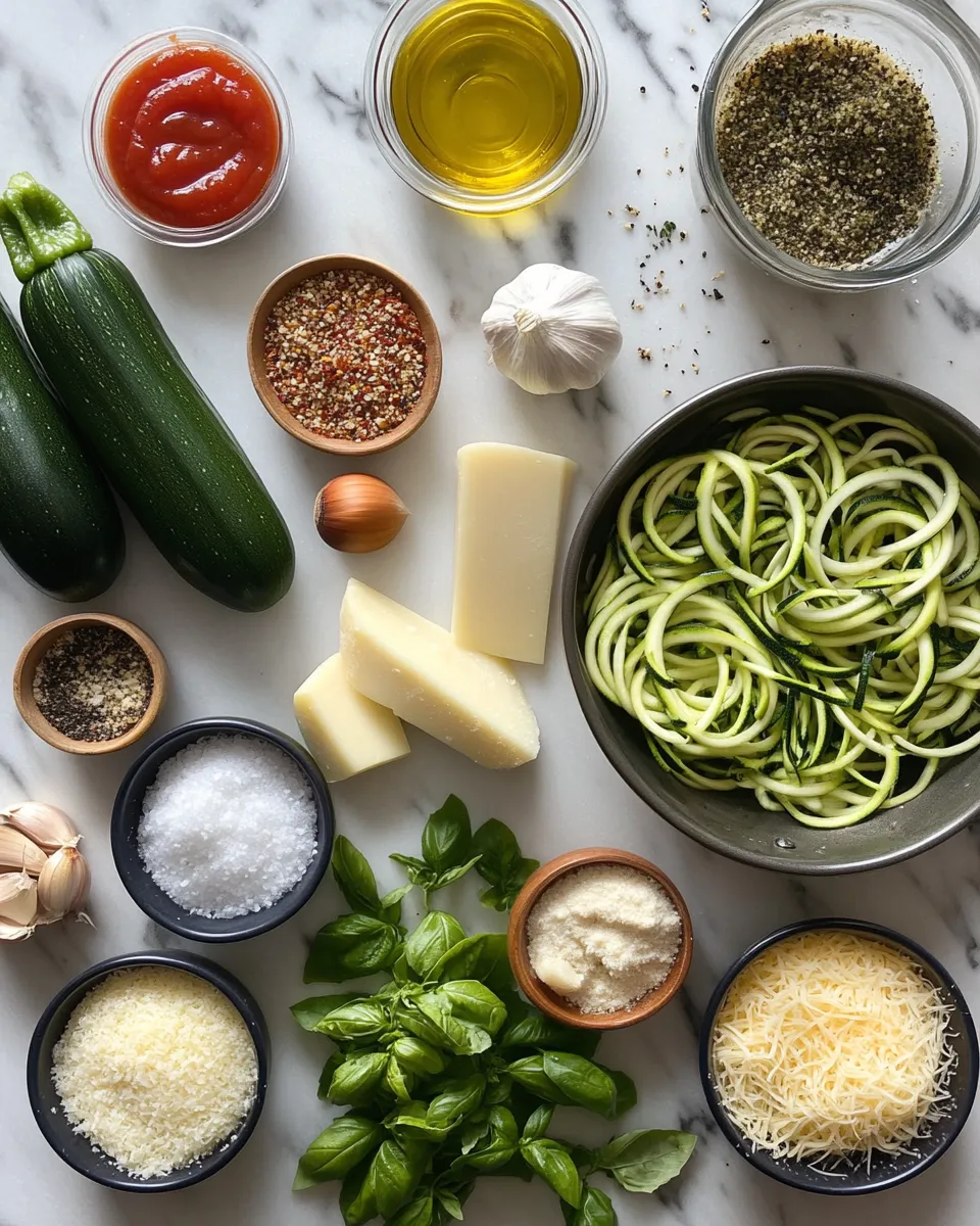 Ingredients for Twist and Twirl: Mastering the Art of Zucchini Noodles