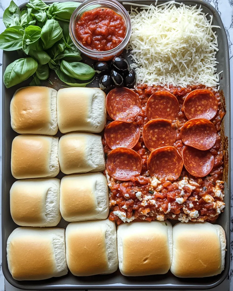 Ingredients for Savory Italian Grinder Sliders: A Bite-Sized Taste of Italy