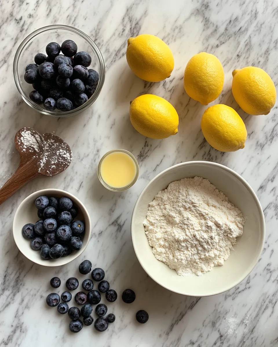 Ingredients for Zesty Bliss: Irresistible Lemon Blueberry Cookies to Brighten Your Day