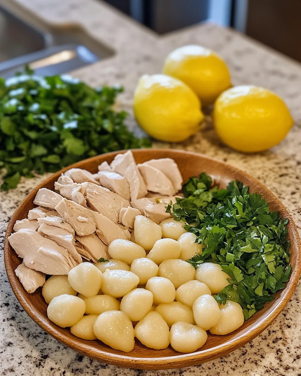 Ingredients for Zesty Lemon Chicken Gnocchi: A Comforting Twist on a Classic Dish
