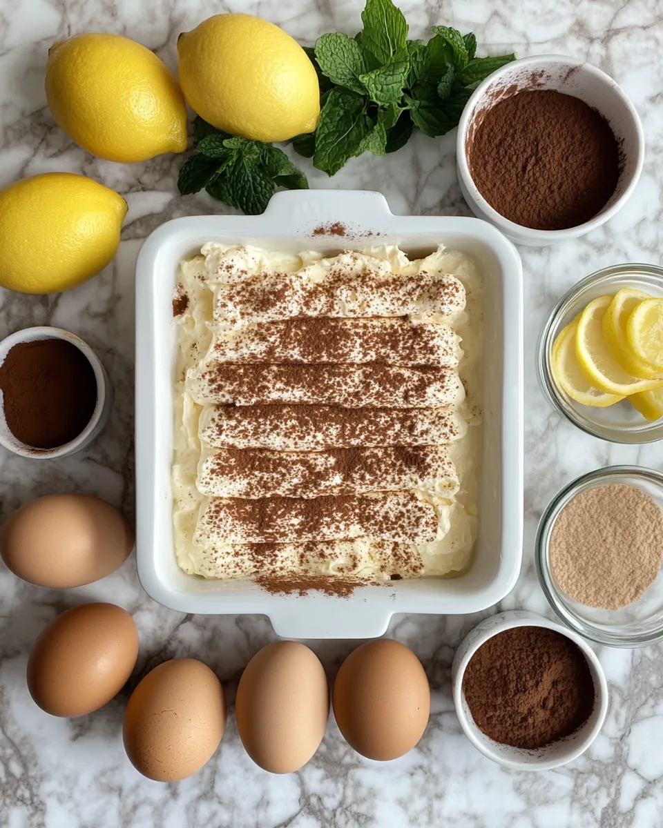 Ingredients for Zesty Delight: Elevate Your Dessert Game with Lemon Tiramisu