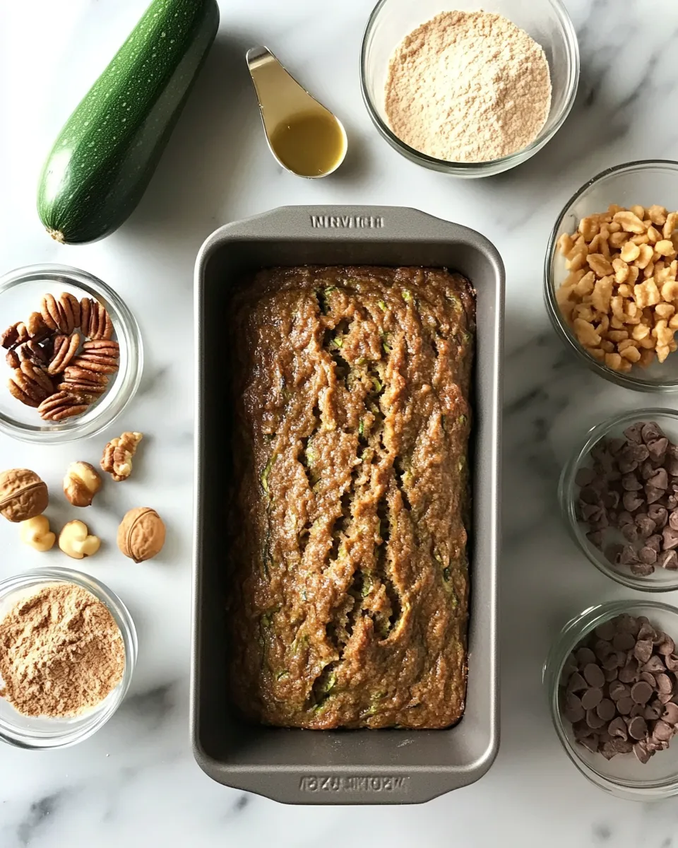Ingredients for Deliciously Deceptive: Low Sugar Zucchini Bread That Will Win Your Heart