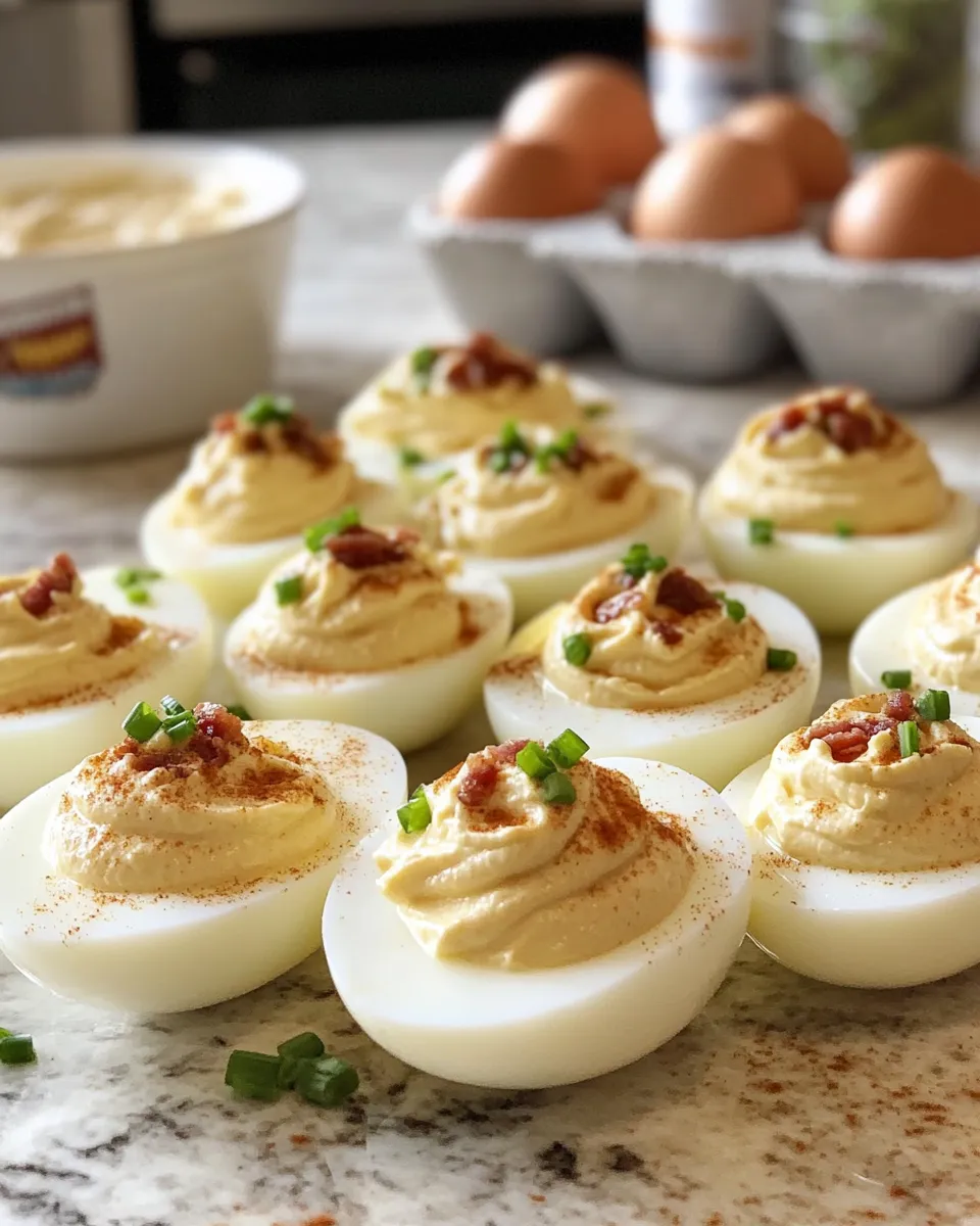 Ingredients for Elevate Your Appetizer Game with Million Dollar Deviled Eggs