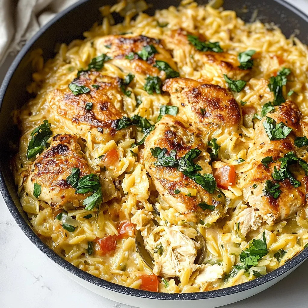 Photo of featured for Savor the Flavor: One-Pan Monterey Chicken Orzo Delight
