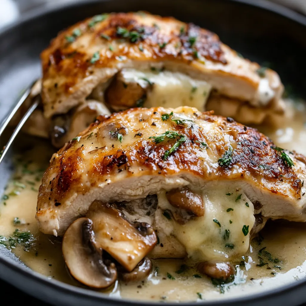 Photo of featured for Savory Delights: Irresistible Mushroom Stuffed Chicken Breast Recipe