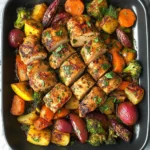 Photo of featured for Savor the Simplicity: One Pan Balsamic Chicken and Veggies Delight
