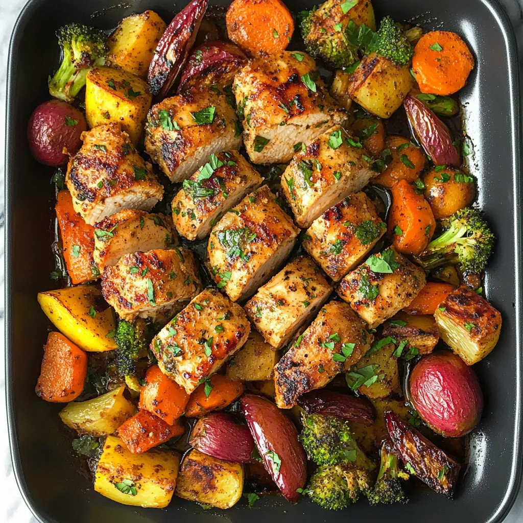 Photo of featured for Savor the Simplicity: One Pan Balsamic Chicken and Veggies Delight