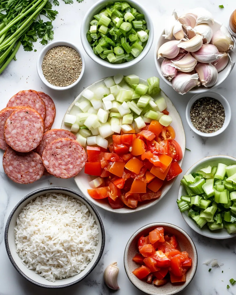 Ingredients for One Pot Jambalaya: A Flavorful Fiesta in Just One Dish