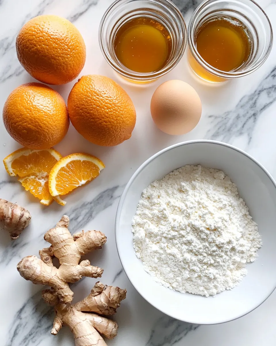 Ingredients for Zesty Delights: Unleashing the Magic of Orange Ginger Honey Cakes