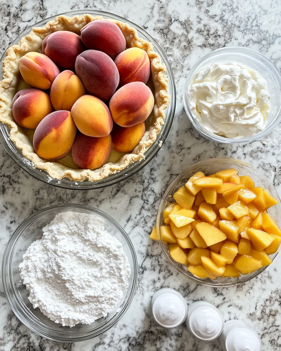 Ingredients for Heavenly Peaches and Cream Pie: A Slice of Summer Bliss