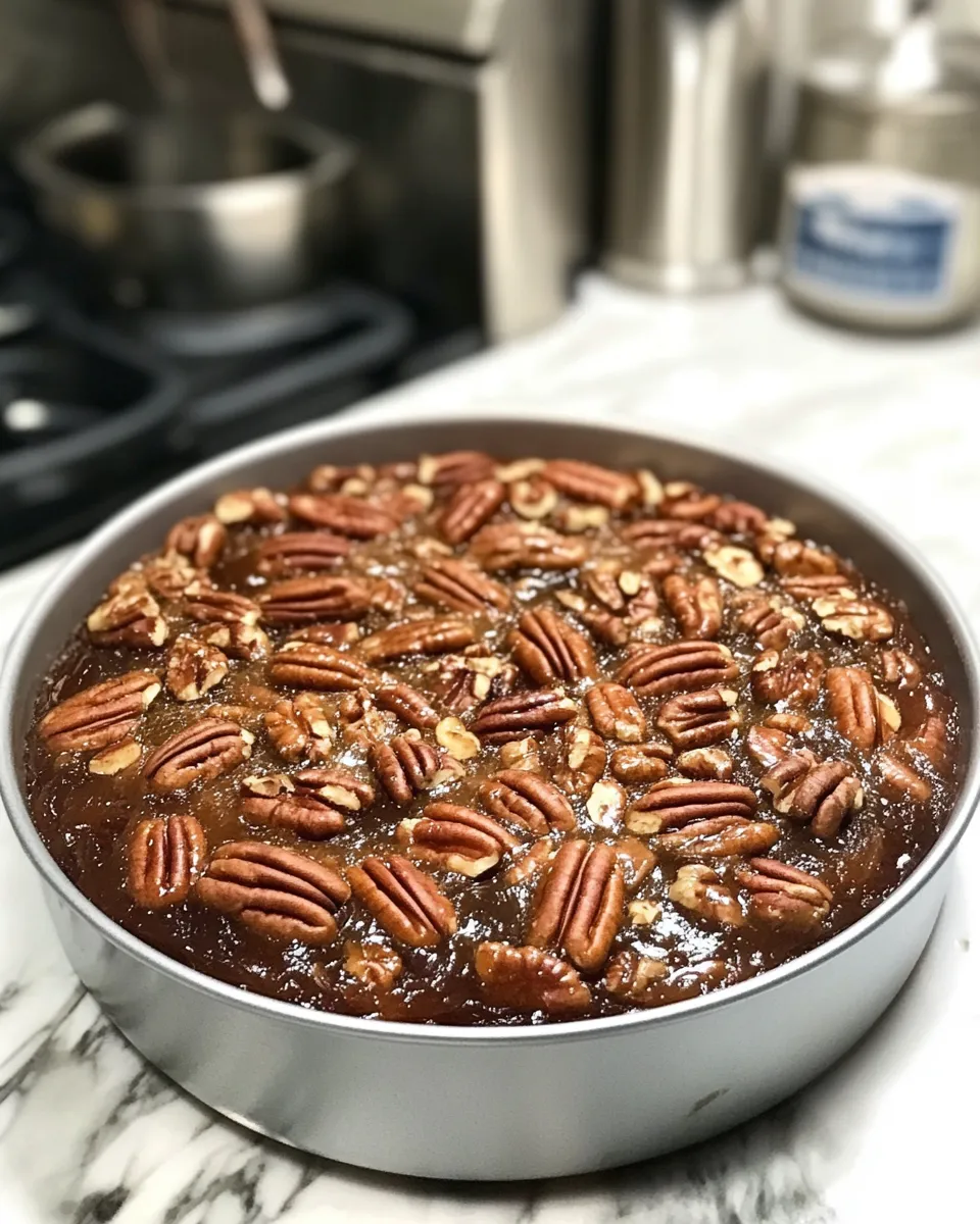 Ingredients for Delightfully Decadent Pecan Upside Down Cake: A Sweet Twist on a Classic Treat
