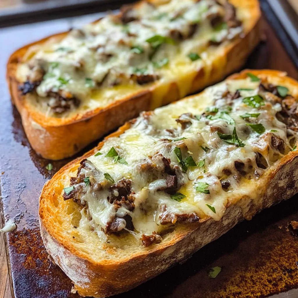 Photo of featured for Philly Cheesesteak Cheesy Bread: A Delicious Twist on a Classic Favorite