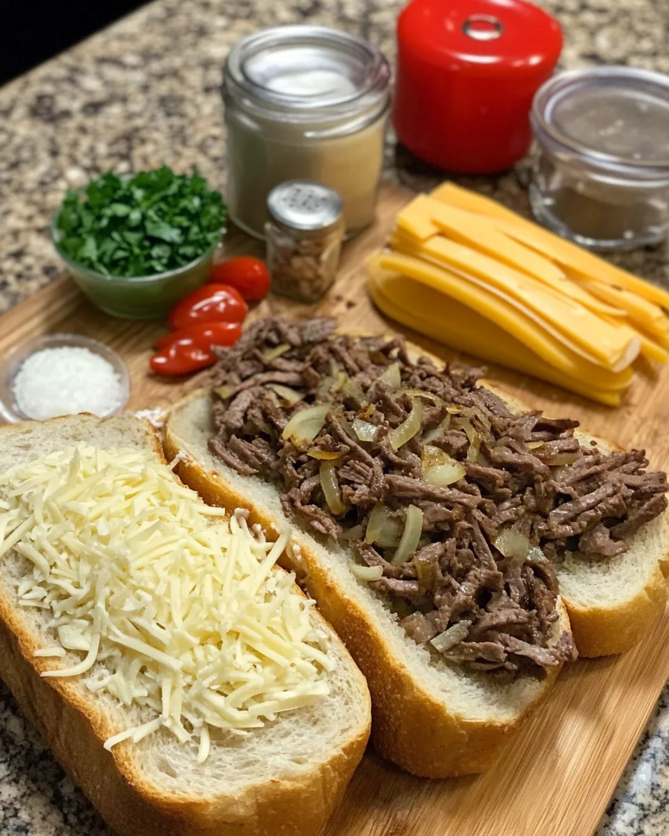 Ingredients for Philly Cheesesteak Cheesy Bread: A Delicious Twist on a Classic Favorite