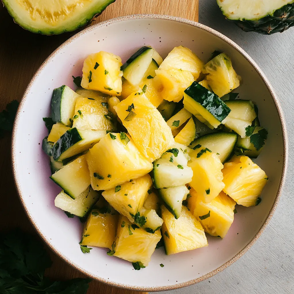 Photo of featured for Tropical Refreshment: Discover the Magic of Pineapple Cucumber Salad